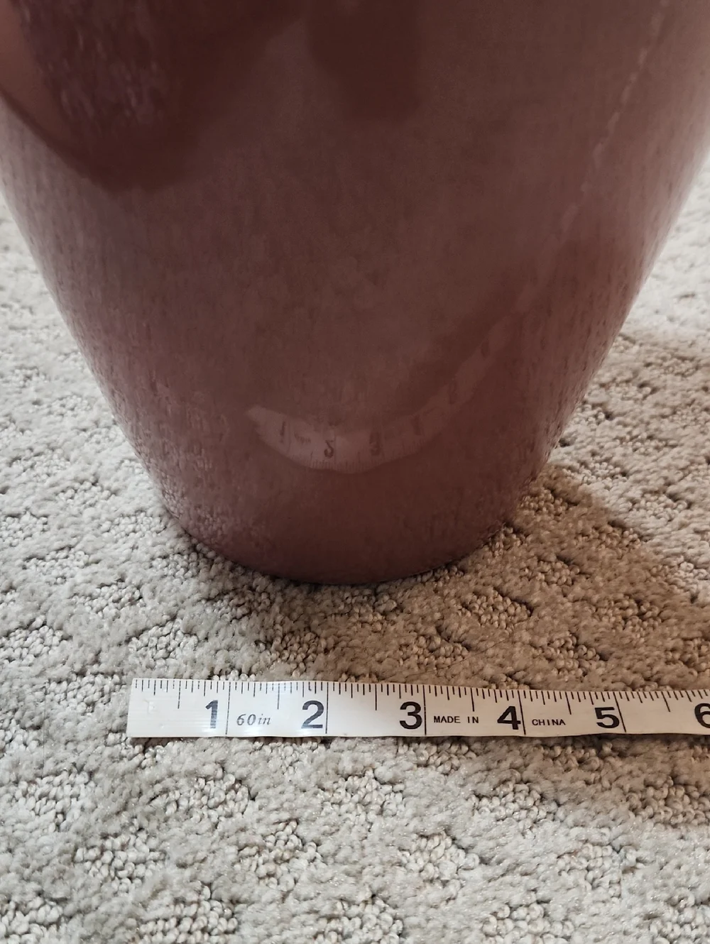 Haeger Vintage 80s Large Ceramic Vase in Dusty Rose Mauve